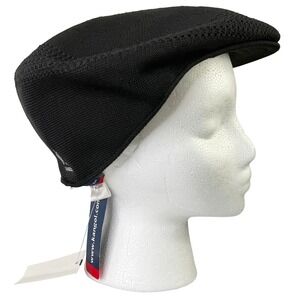 Kangol Ventair Cap Mens XL Black Knit 504 0290BC Breathable Classic Hat NWT